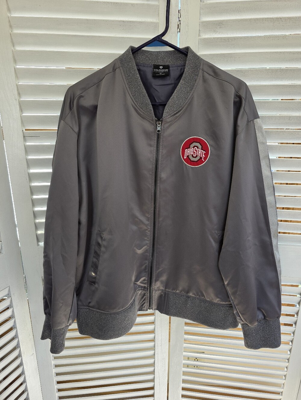 Ohio State Buckeyes Zip-up Bomber Jacket Women's Size XL